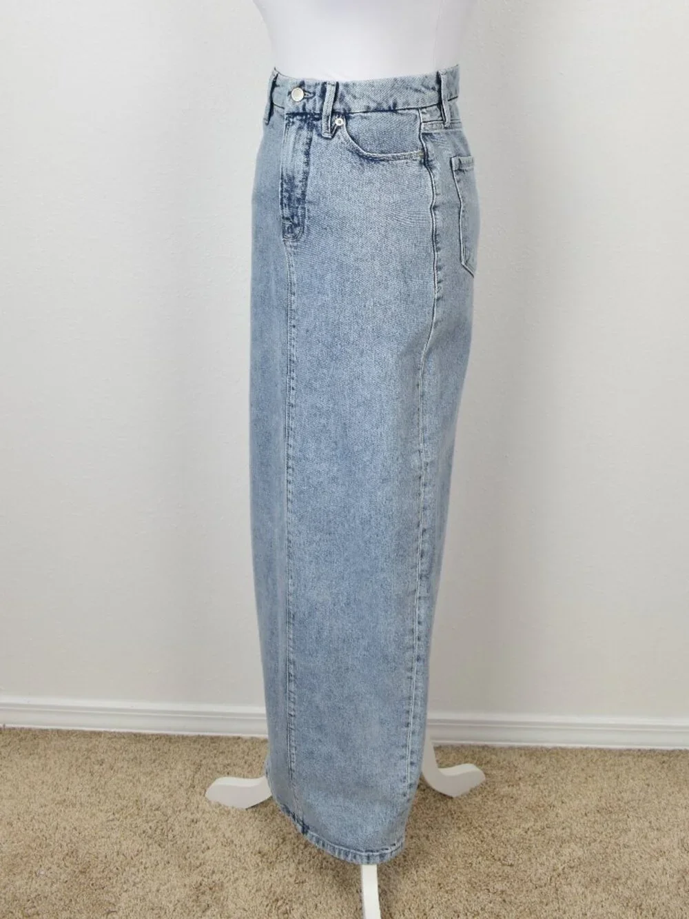 Good American Uniform Maxi Skirt NEW - 0/25 - Picture 4 of 13